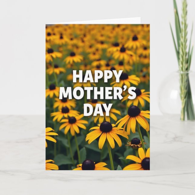 Radiant Yellow Flowers Card (Front)