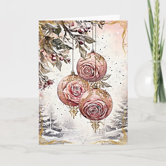 Radiant Yuletide Blessings Card (Front)