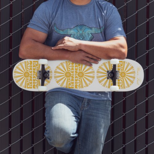 RADIATE Be the Sunshine Vintage Retro Gold 2_Way Skateboard