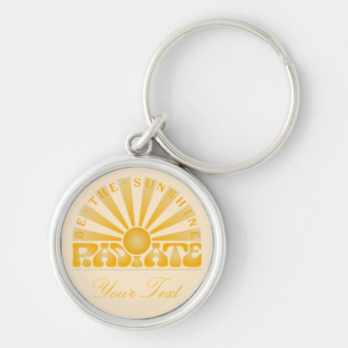 RADIATE Be The Sunshine Vintage Retro Gold  cream Keychain