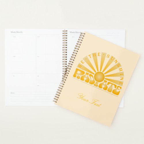 RADIATE Be the Sunshine Vintage Retro Gold  cream Planner