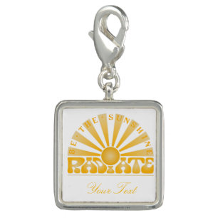 RADIATE Be the Sunshine Vintage Retro Gold Custom Charm