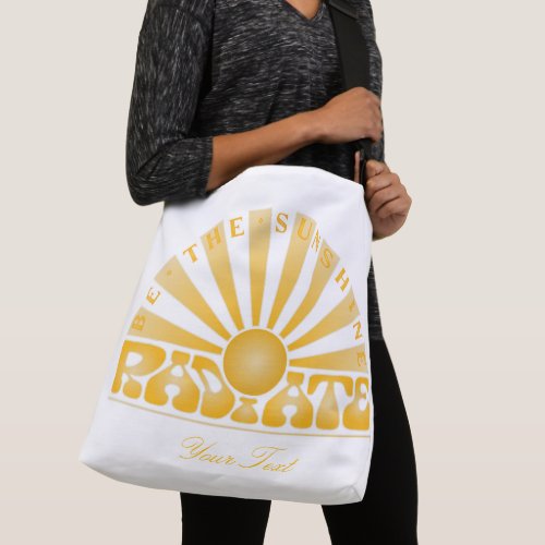 RADIATE Be The Sunshine Vintage Retro Gold Custom Crossbody Bag