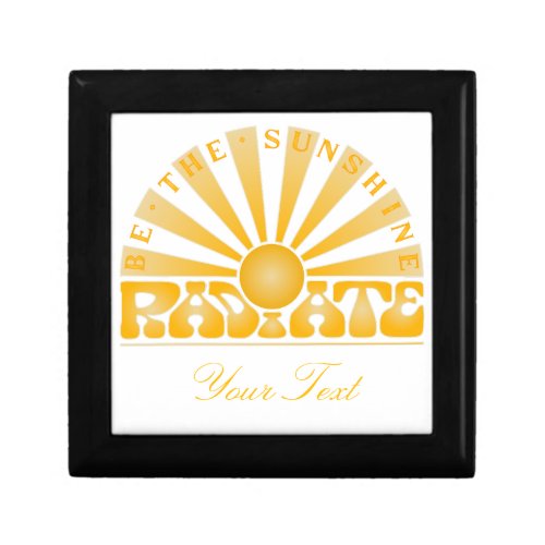 RADIATE Be the Sunshine Vintage Retro Gold Custom Gift Box