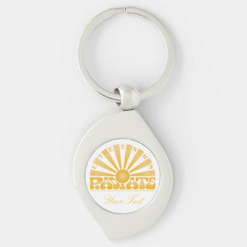 RADIATE Be the Sunshine Vintage Retro Gold Custom Keychain