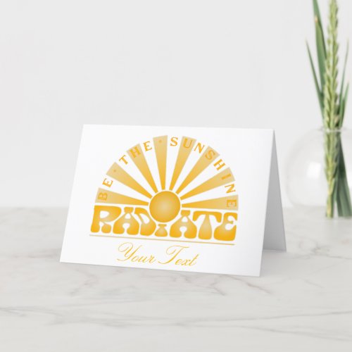 RADIATE Be The Sunshine Vintage Retro Gold Graphic Card