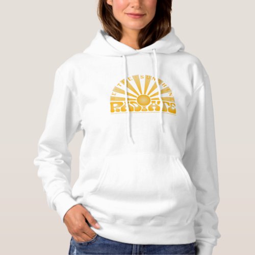 RADIATE Be The Sunshine Vintage Retro Gold Graphic Hoodie