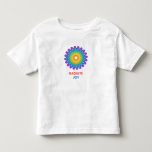 Radiate Joy - Rainbow Mandala Sunburst - Colorful Toddler T-shirt