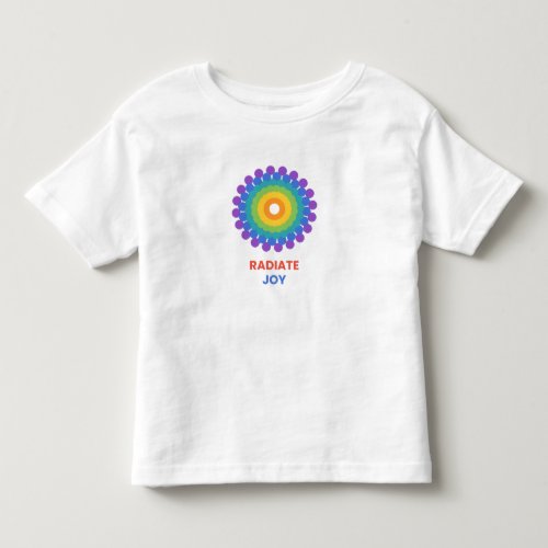Radiate Joy - Rainbow Mandala Sunburst - Colorful Toddler T-shirt