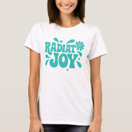 Radiate Joy Retro Groovy Lettering T-Shirt
