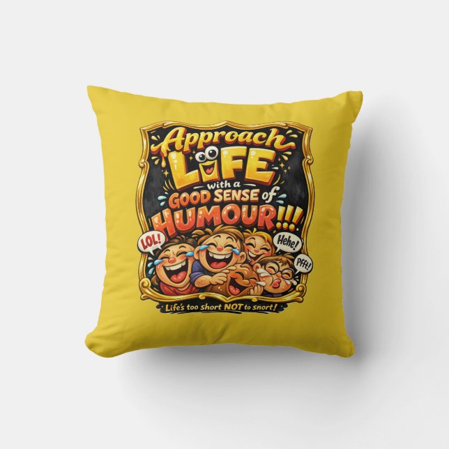 Radiate joy throw pillow (Front)