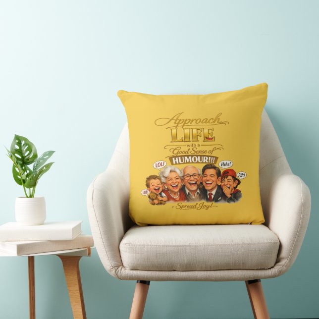 Radiate joy throw pillow (Chair)