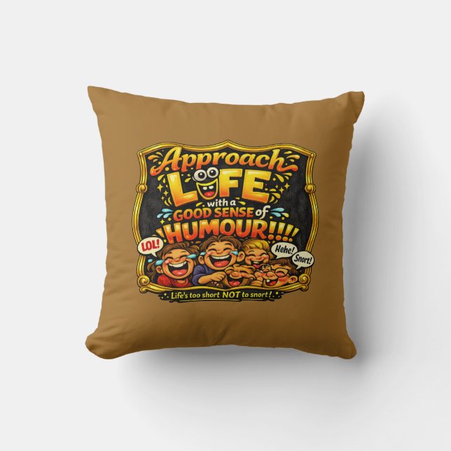 Radiate joy throw pillow (Front)