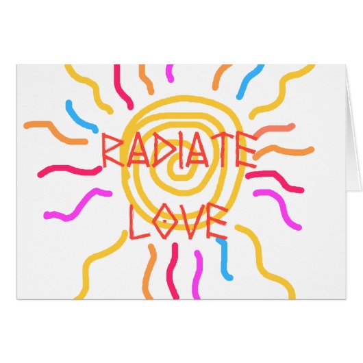 Radiate Love Sun Cards (Front Horizontal)