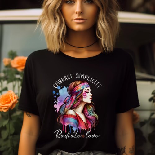 Radiate Love Womens Shirt Boho festival t_shirt 