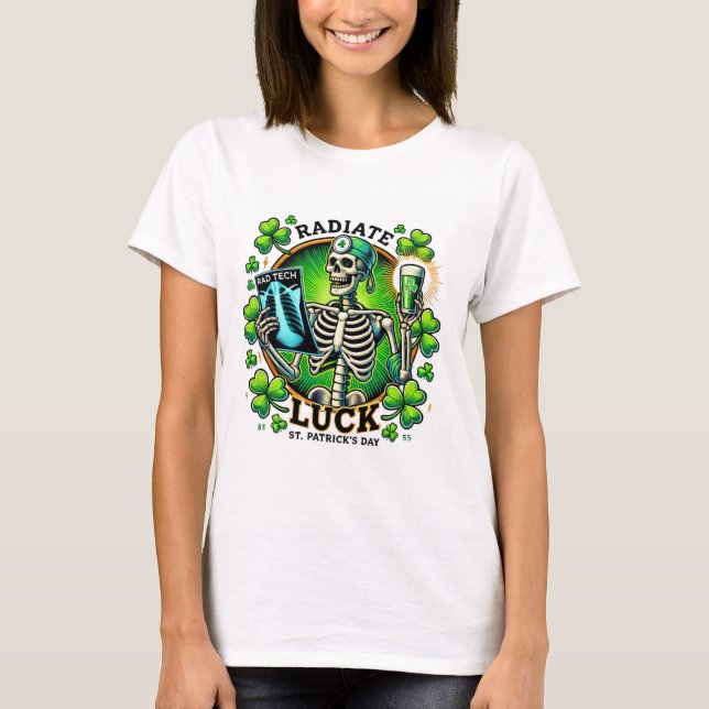 Radiate Lucky Radiology St. Patrick's Day shirt (Front)