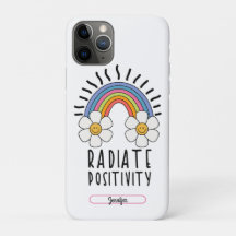 Radiate Positivity | Colorful Rainbow and Flowers