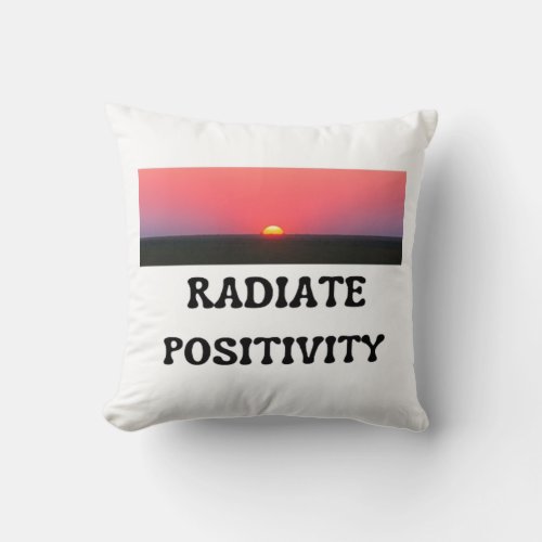 Radiate Positivity Design for pillow