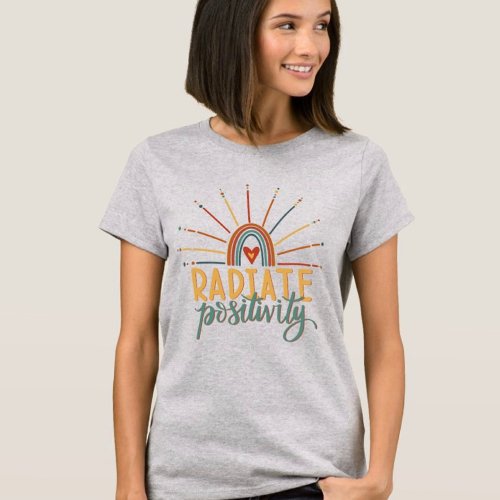 Radiate Positivity Heart Inspirivity T_Shirt