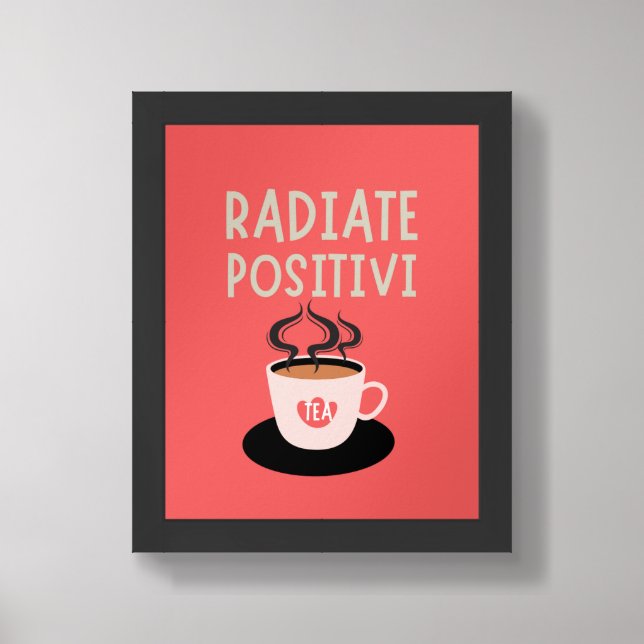 Radiate Positivity inspirational Wall Art  (Framed Front)