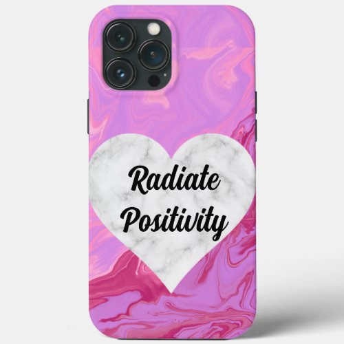 Radiate Positivity marble phone case