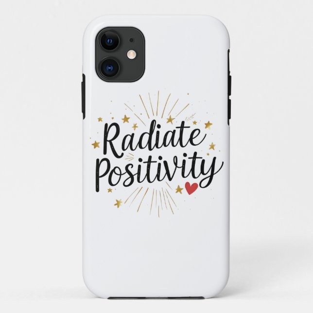 Radiate Positivity – Motivational Starry Quote Case-Mate iPhone Case (Back)