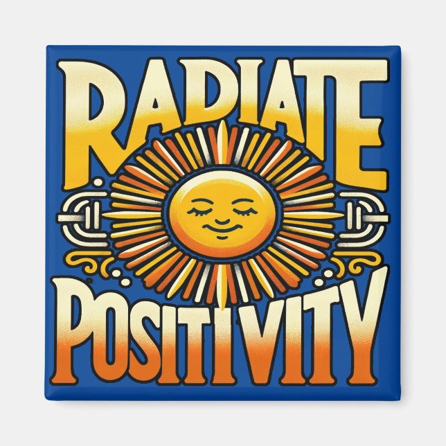 Radiate Positivity Smiling Sun Magnet (Front)