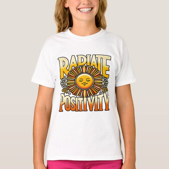 Radiate Positivity Smiling Sun T-Shirt (Front)