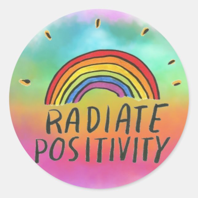 Radiate Positivity Sticker Rainbow (Front)