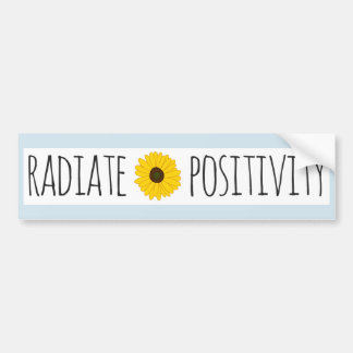 Radiate Positivity Sunflower Bumper Sticker