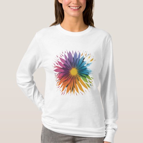 Radiate Positivity Vibrant T_Shirt Design