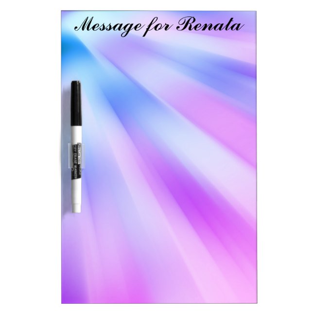 Radiating Blue and Magenta Ribbons Dry Erase Board (Front)