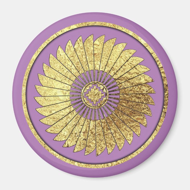 Radiating Feathers Magnet (Front)