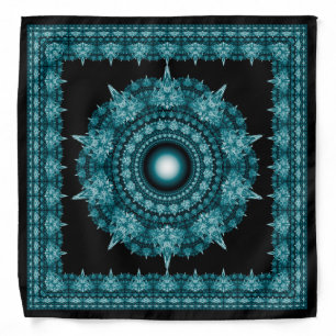 Radiating glossy star ornament bandana