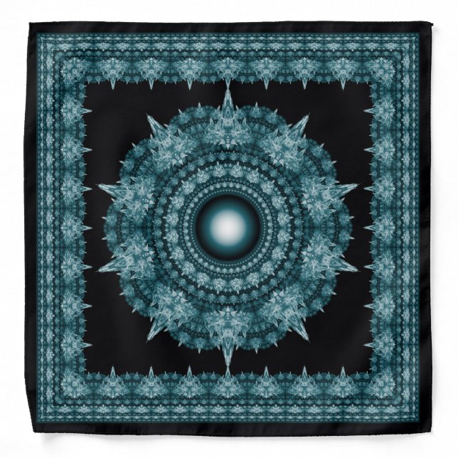 Radiating glossy star ornament bandana (Front)