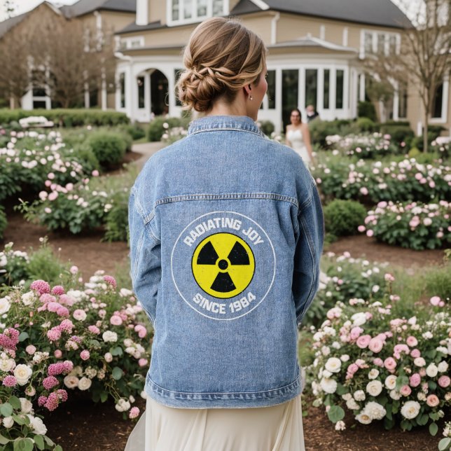 Radiating Joy Since 1984 Denim Jacket (Wedding Back)