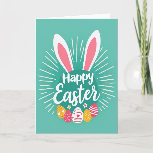 Radiating Lines Easter Card (Front)