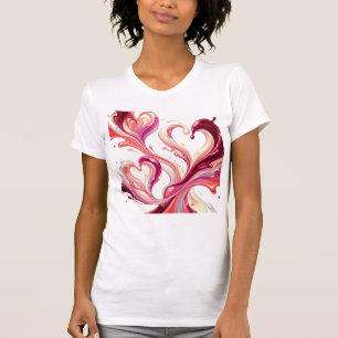 Radiating Love – Abstract Heart Art T-Shirt