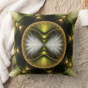 Radiating magical bright pattern throw pillow
