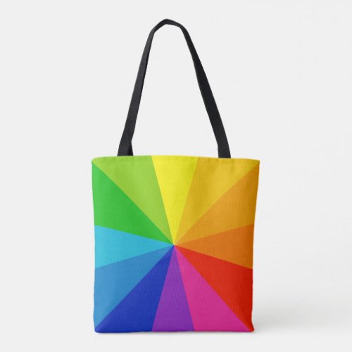 Radiating Rainbow Tote Bag