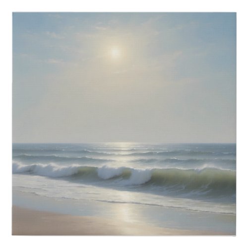 Radiating Summer on the Sea Faux Canvas Print