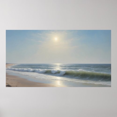 Radiating Summer on the Sea Poster