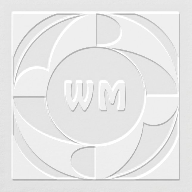 Radiating Tear-Drop Circle Embosser (Design)