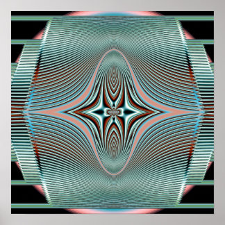radiating waves poster