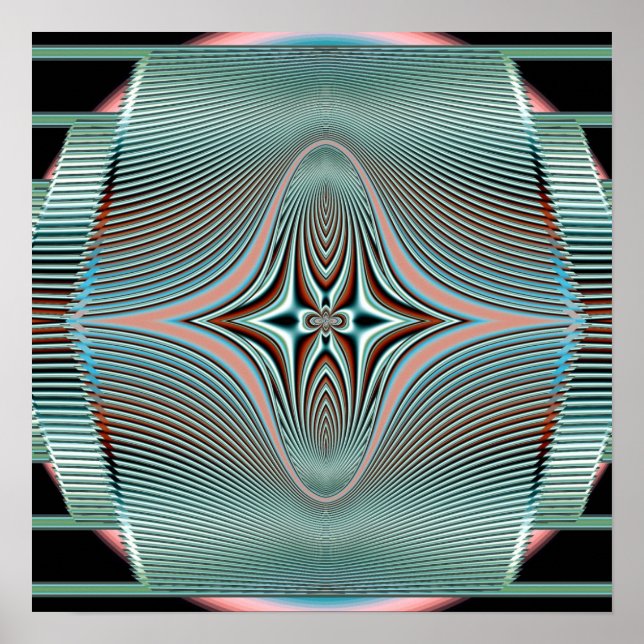 radiating waves poster (Front)