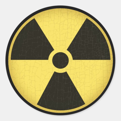 Radiation 1 classic round sticker