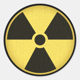 Radiation 1 classic round sticker