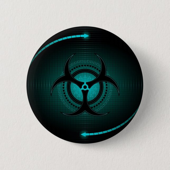 Radiation Abstract art Button (Front)
