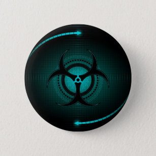 Radiation Abstract art Button