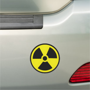 Radiation Danger Symbol Car Magnet